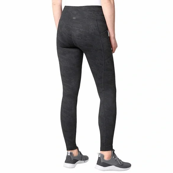 Mondetta Brushed Jacquard Black High Waist Legging with Pockets - Picture 4 of 7